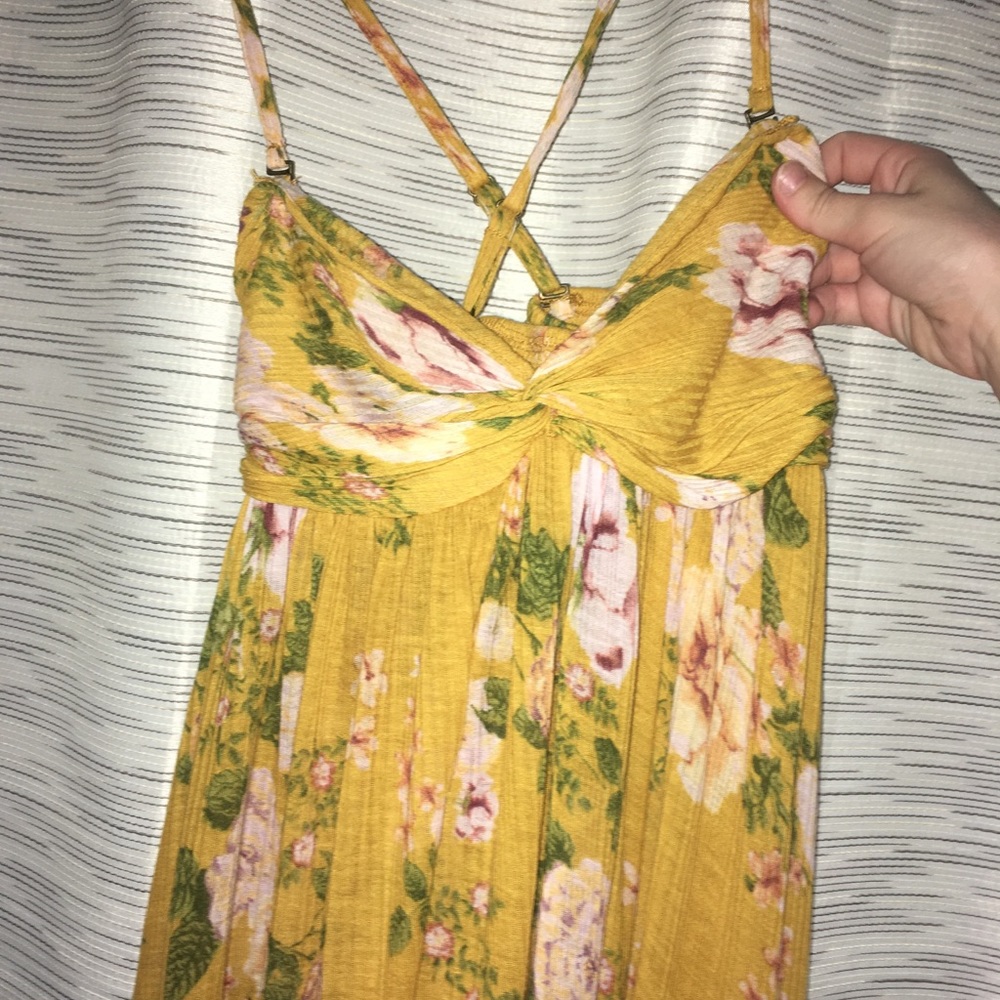 Free People yellow floral tunic